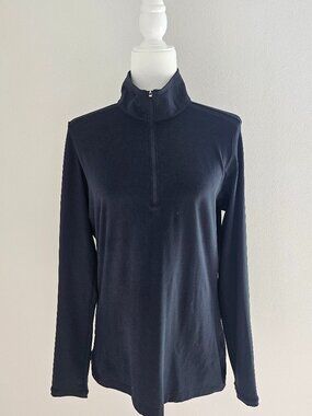 Nike Golf Dri-FIT Quarter Zip Pullover Black Long Sleeve Athletic Top Size L